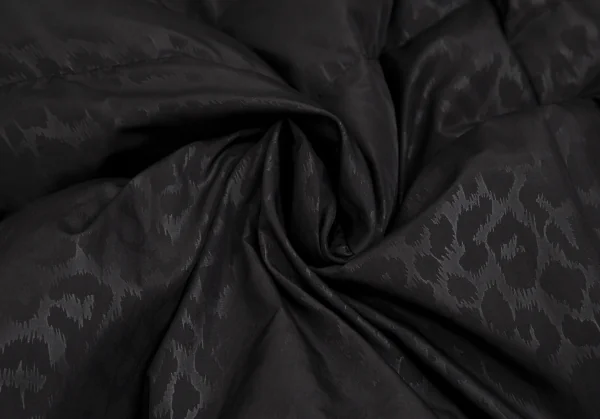 バルマンBALMAIN ブルーフォックスファー着脱レオパードプリントフードダウンコート 黒M K-112599_019