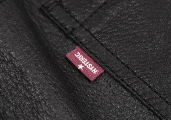 ヒステリックグラマーHYSTERIC GLAMOUR ディアスキンロゴエンボスロングスカート 黒F K-112601_018