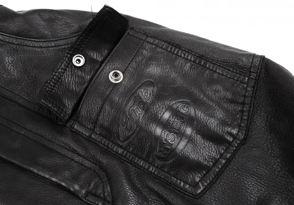 ヒステリックグラマーHYSTERIC GLAMOUR ディアスキンロゴエンボスロングスカート 黒F K-112601_005