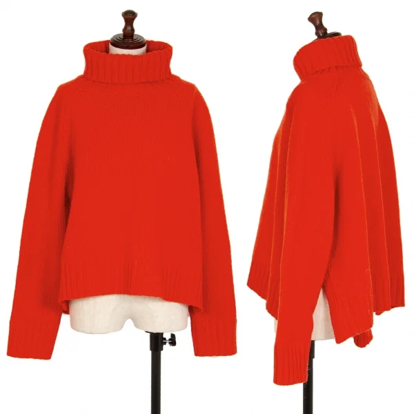 ビューティーアンドユース ユナイテッドアローズBEAUTY & YOUTH UNITED ARROWS ウールサイドスリットワイドニットセーター 赤M位 K-112602_001