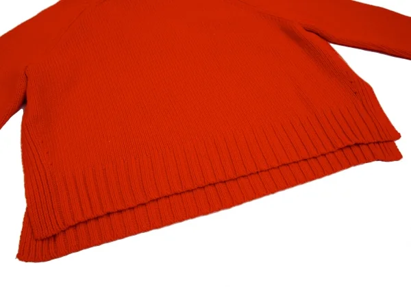 ビューティーアンドユース ユナイテッドアローズBEAUTY & YOUTH UNITED ARROWS ウールサイドスリットワイドニットセーター 赤M位 K-112602_008