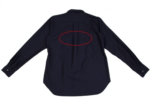 コムデギャルソン オムドゥCOMME des GARCONS HOMME DEUX ウールシルクベーシックシャツ 紺S K-112612_014
