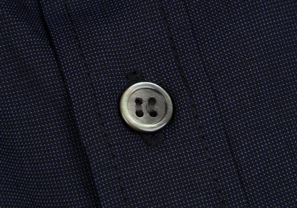 コムデギャルソン オムドゥCOMME des GARCONS HOMME DEUX ウールシルクベーシックシャツ 紺S K-112612_005