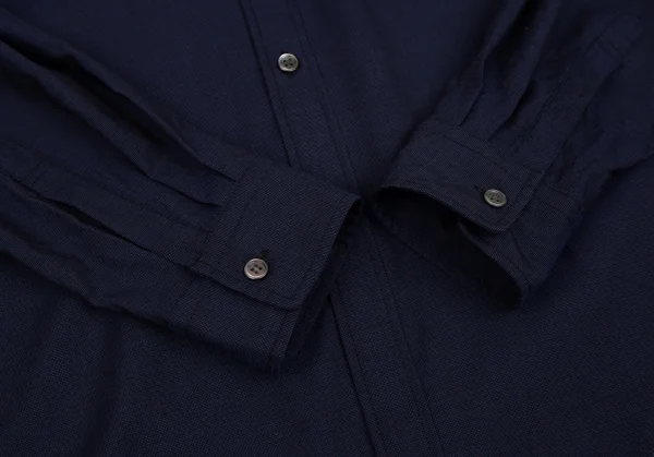 コムデギャルソン オムドゥCOMME des GARCONS HOMME DEUX ウールシルクベーシックシャツ 紺S K-112612_009