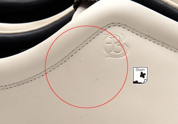 ランバンオンブルーLANVIN en Bleu スリッポンレザーシューズ クリーム25.5 K-112628_010