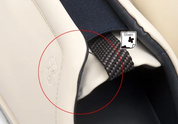 ランバンオンブルーLANVIN en Bleu スリッポンレザーシューズ クリーム25.5 K-112628_014