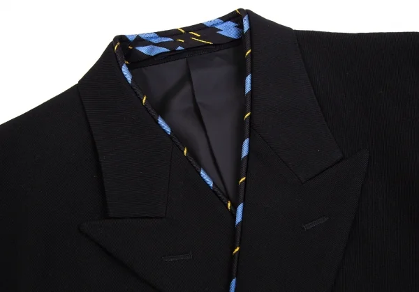 コムデギャルソン オムプリュスCOMME des GARCONS HOMME PLUS ウールネクタイ装飾ダブルジャケット 黒L K-112629_002