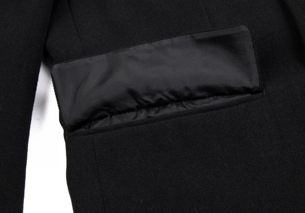 コムデギャルソン オムプリュスCOMME des GARCONS HOMME PLUS ウールネクタイ装飾ダブルジャケット 黒L K-112629_013