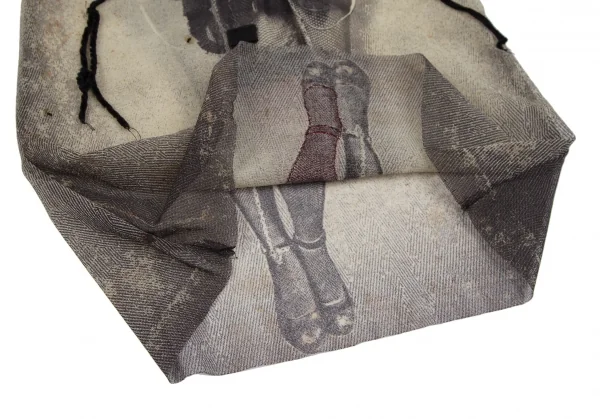 ジャンポールゴルチエ ファムJean Paul GAULTIER FEMME パンクプリント装飾パワーネットカットソー ベージュ40 K-112634_013