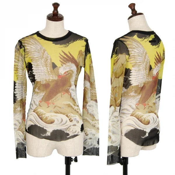 ジャンポールゴルチエ ファムJean Paul GAULTIER FEMME イーグルプリントパワーネット カットソー マルチ40 K-112638_001