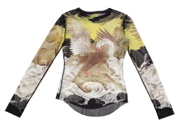 ジャンポールゴルチエ ファムJean Paul GAULTIER FEMME イーグルプリントパワーネット カットソー マルチ40 K-112638_012