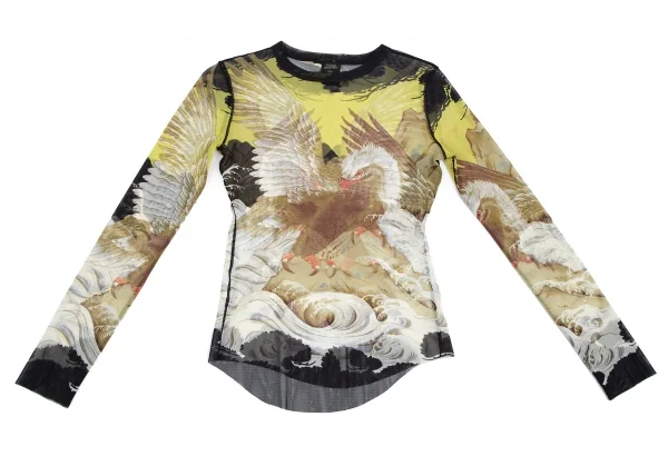 ジャンポールゴルチエ ファムJean Paul GAULTIER FEMME イーグルプリントパワーネット カットソー マルチ40 K-112638_002
