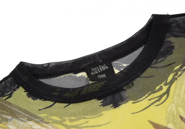 ジャンポールゴルチエ ファムJean Paul GAULTIER FEMME イーグルプリントパワーネット カットソー マルチ40 K-112638_005