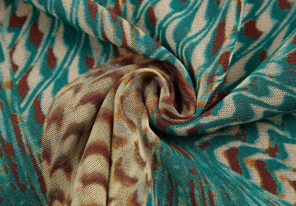 ジャンポールゴルチエ ファムJean Paul GAULTIER FEMME グラフィックプリントレイヤードパワーネットキャミソール 茶緑40 K-112645_011