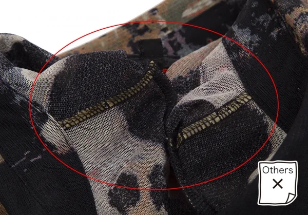 ジャンポールゴルチエJean Paul GAULTIER タトゥーガールプリントパワーネットジャケット 黒マルチ40 K-112649_004