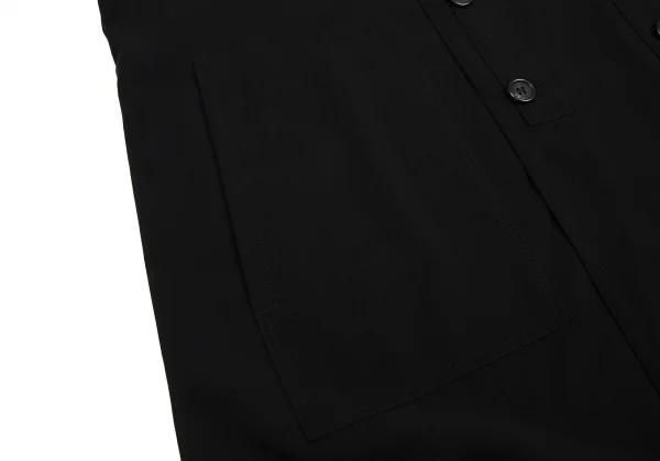 ワイズY's ウールシースルーダブルボタンコート 黒M位 K-112654_010