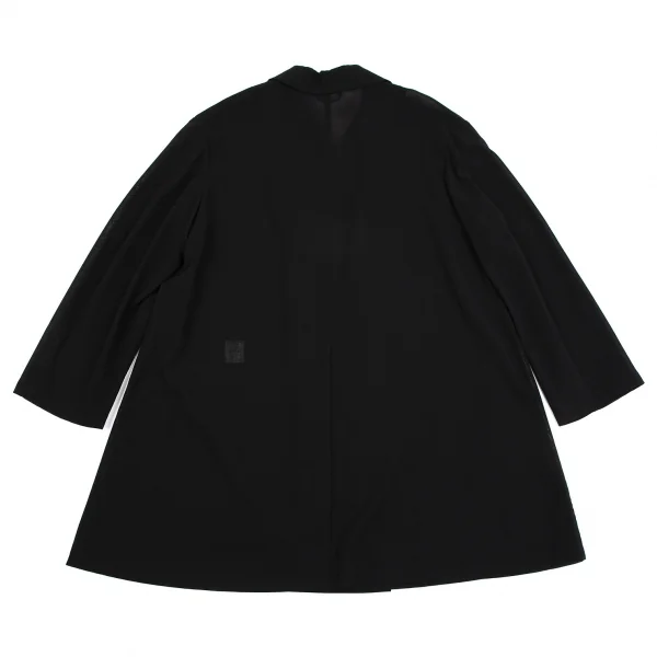 ワイズY's ウールシースルーダブルボタンコート 黒M位 K-112654_012