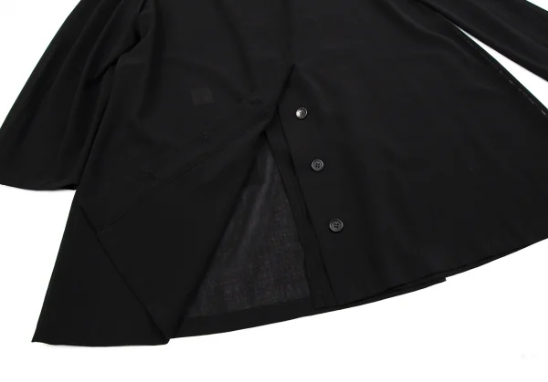 ワイズY's ウールシースルーダブルボタンコート 黒M位 K-112654_013