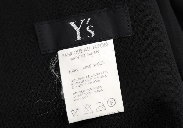 ワイズY's ウールシースルーダブルボタンコート 黒M位 K-112654_016