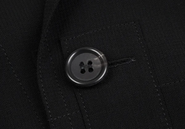 ワイズY's ウールシースルーダブルボタンコート 黒M位 K-112654_005