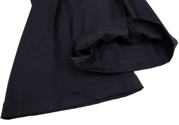 ヨウジヤマモト ファムYohji Yamamoto FEMME ウールギャバセンターダブルジップデザインパンツ 紺2 K-112656_014