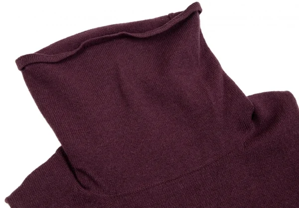 ヨウジヤマモト ファムYohji Yamamoto FEMMEウールナイロンハイネックノースリーブニットワンピース ボルドーM K-112659_004