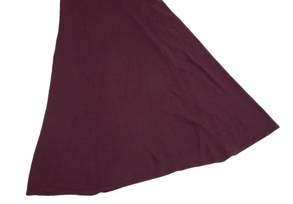 ヨウジヤマモト ファムYohji Yamamoto FEMMEウールナイロンハイネックノースリーブニットワンピース ボルドーM K-112659_007