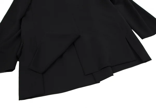 ワイズY's ウールギャバナンバリング抜染スナップボタンジャケット 黒1 K-112664_014