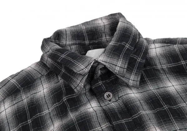 ジュンヤワタナベ コムデギャルソンJUNYA WATANABE COMME des GARCONS レイヤード変形プルオーバーチェックネルシャツワンピース 黒S K-112667_004