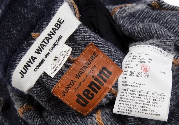 ジュンヤワタナベ コムデギャルソンJUNYA WATANABE COMME des GARCONSdenim 縮絨ウールダブルコート インディゴM K-112669_020