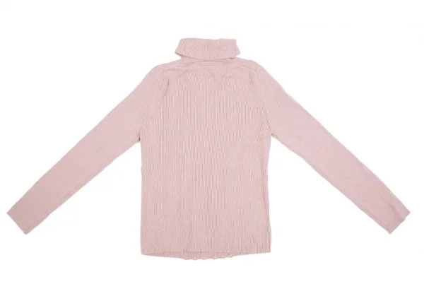 インゲボルグINGEBORG ウールレーヨンフリルペーストリブニットセーター ピンクS K-112677_010