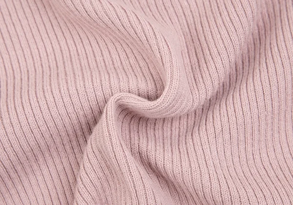 インゲボルグINGEBORG ウールレーヨンフリルペーストリブニットセーター ピンクS K-112677_011