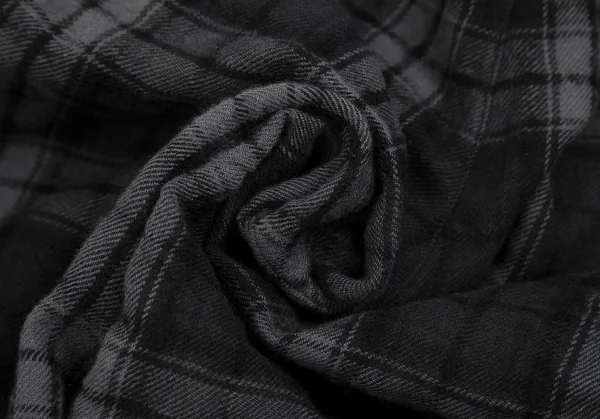 ピンクハウスPINK HOUSE コットンウール裁ち切りフリル切替チェッククロップドパンツ グレー濃淡S K-112686_012