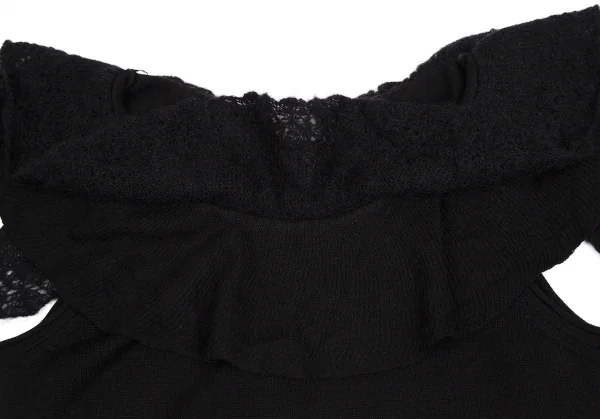 t.b SENSOUNICO Frill Switching Knit Vest K-112691_006