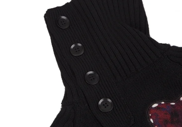 Yohji Yamamoto NOIR Patch Design High Neck Knit Sweater K-112694_014