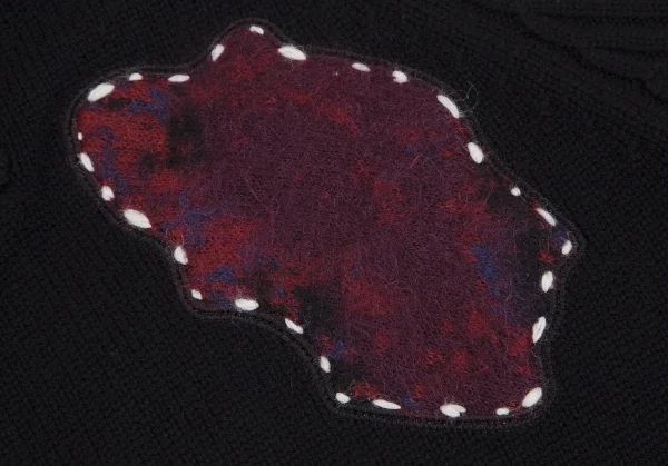 Yohji Yamamoto NOIR Patch Design High Neck Knit Sweater K-112694_016