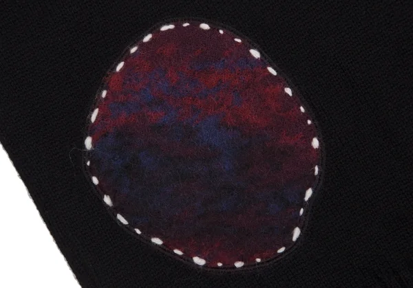 Yohji Yamamoto NOIR Patch Design High Neck Knit Sweater K-112694_017