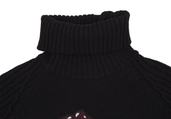 Yohji Yamamoto NOIR Patch Design High Neck Knit Sweater K-112694_004