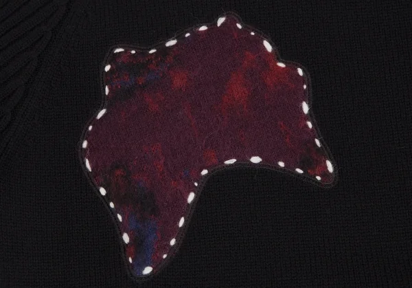 Yohji Yamamoto NOIR Patch Design High Neck Knit Sweater K-112694_006