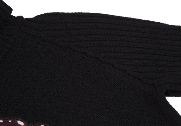 Yohji Yamamoto NOIR Patch Design High Neck Knit Sweater K-112694_008