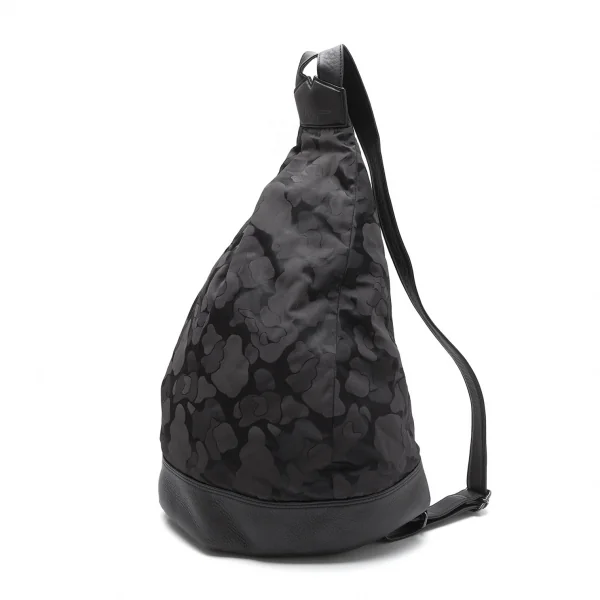 ヨウジヤマモトディスコード Yohji yamamoto discord シャドーカモフラジャガード切替レザーYバックパック 黒 K-112695_001