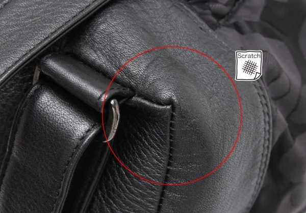ヨウジヤマモトディスコード Yohji yamamoto discord シャドーカモフラジャガード切替レザーYバックパック 黒 K-112695_013