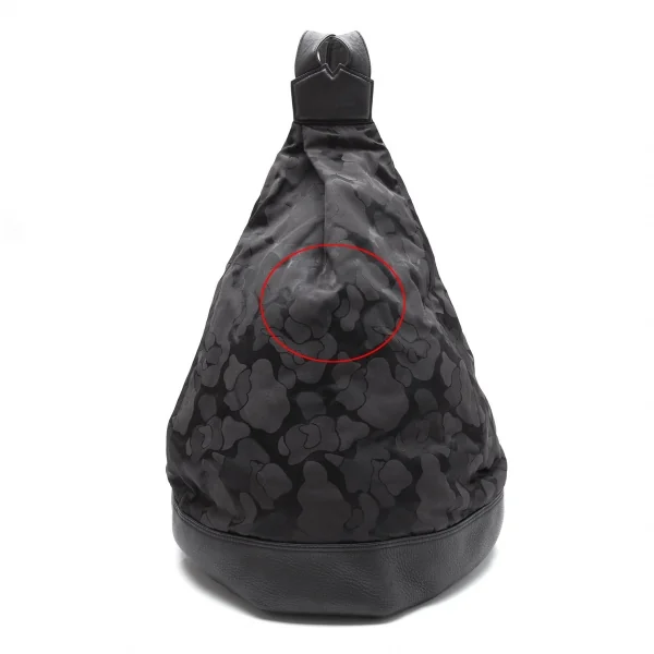 ヨウジヤマモトディスコード Yohji yamamoto discord シャドーカモフラジャガード切替レザーYバックパック 黒 K-112695_002