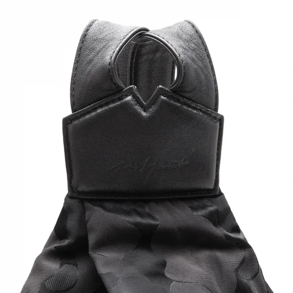 ヨウジヤマモトディスコード Yohji yamamoto discord シャドーカモフラジャガード切替レザーYバックパック 黒 K-112695_004