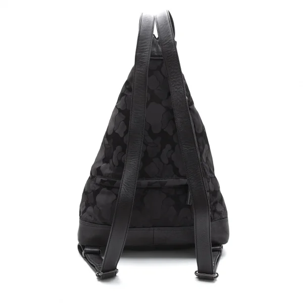 ヨウジヤマモトディスコード Yohji yamamoto discord シャドーカモフラジャガード切替レザーYバックパック 黒 K-112695_007