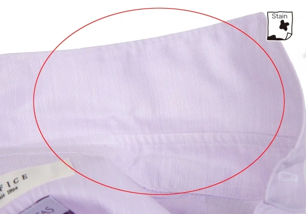 エディフィスEDIFICE SOKTASコットンリネン七分袖カッタウェイシャツ パープルM K-112701_003