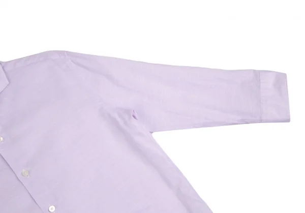 エディフィスEDIFICE SOKTASコットンリネン七分袖カッタウェイシャツ パープルM K-112701_005