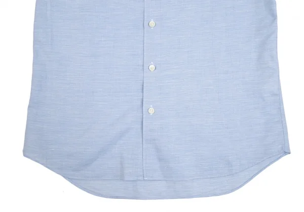 エディフィスEDIFICE SOKTASコットンリネン七分袖カッタウェイシャツ 水色M K-112702_006