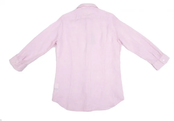 エディフィスEDIFICE Herdmansリネン七分袖カッタウェイシャツ ピンクM K-112703_008