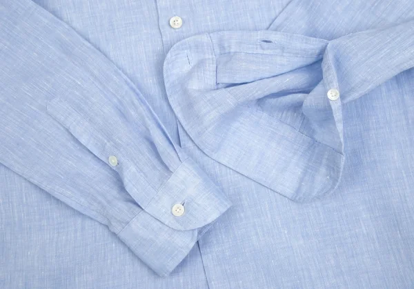 エディフィスEDIFICE Albiniリネンカッタウェイシャツ 水色M K-112704_005